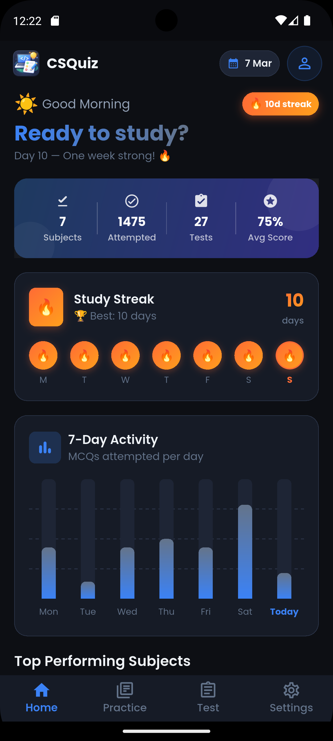 App Home Screen