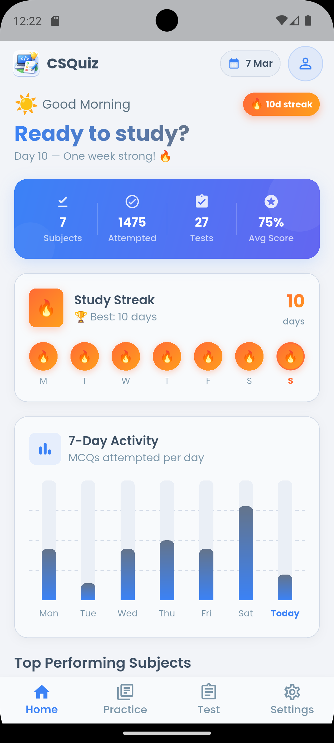 Home Screen