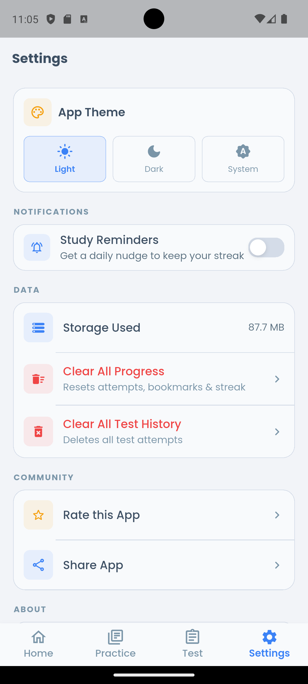 Settings Screen